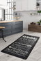 Conceptum Alfombra de Pasillo Kitchen Black Multicolor 100 x 200 cm